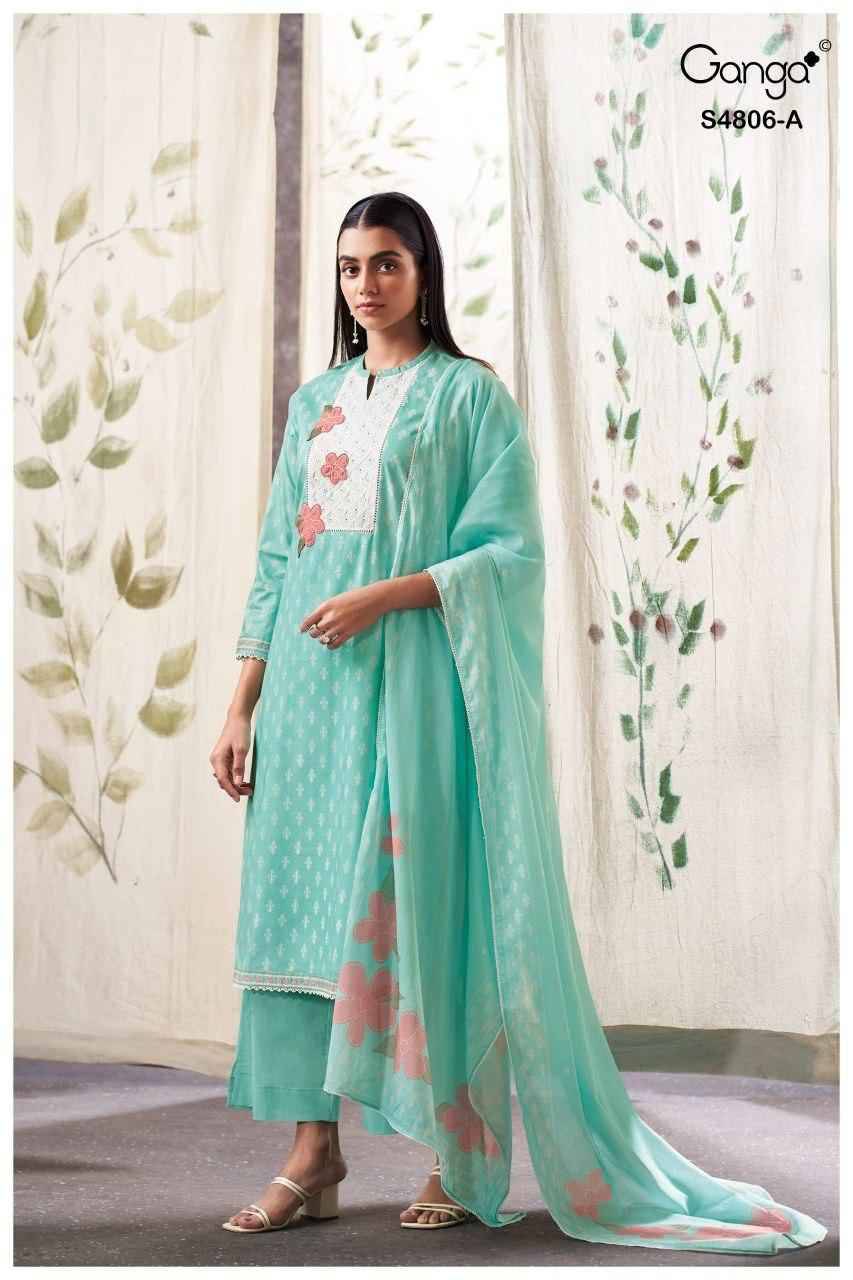 EKAAYA 4806 Series By Ganga Fashion Beautiful Festive Suits Stylish Colorful Fancy Casual Wear & Ethnic Wear PREMIUM COTTON Dresses At Wholesale Price
